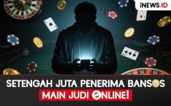 Infografis Setengah Juta Penerima Bansos Diduga Main Judi Online!