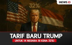 Infografis Trump Kenakan Tarif Baru ke 14 Negara, RI Kena 32 Persen!