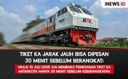 Infografis Tiket KA Jarak Jauh Bisa Dipesan 30 Menit Sebelum Berangkat!