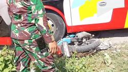 Bus Menyalip Tabrakan dengan Pemotor di Bangkalan, Petugas PLN Terluka Parah<