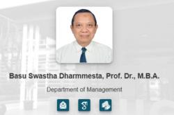 Profil Prof Basu Swastha Dharmmesta Mertua Arya Daru Pangayunan: Sosok Guru Besar Inspiratif dari UGM<