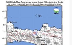 Gempa Terkini M 3,5 Guncang Kendal, Pusat di Darat Kedalaman 10 Km