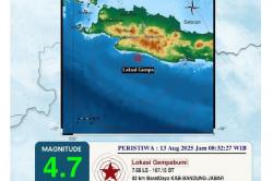 Gempa M 4,7 Guncang Bandung, Camat Pangalengan: Tak Ada Laporan Kerusakan<