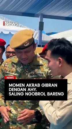 Momen Akrab Gibran dengan AHY Saling Ngobrol Bareng