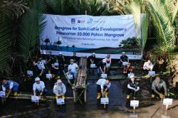 Penanaman 20.000 Bibit Mangrove di KBA Rammang-Rammang Maros