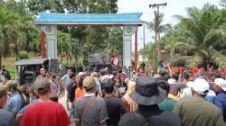 Dugaan Penyerobotan Lahan, Ratusan Petani di Asahan Demo PT Padasa Enam Utama<