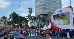 Lalin Sekitar Bundaran HI Macet jelang Karnaval HUT ke-80 RI