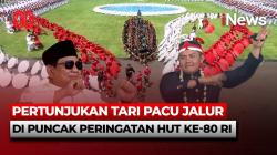 Presiden Prabowo Terhibur Lihat Tari Pacu Jalur, Seskab Teddy Ikutan Joget