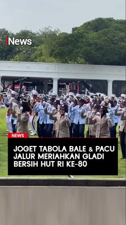 Joget Tabola Bale Pacu Jalur Meriahkan Gladi Bersih HUT RI ke-80