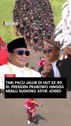 Tari Pacu Jalur di HUT ke-80 RI Presiden Prabowo hingga Menlu Sugiono Asyik Joged