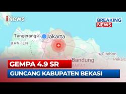 Gempa Magnitudo 4,9 Guncang Bekasi, Terasa Hingga Jakarta