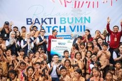 Pegadaian dan Relawan Bakti BUMN Batch VIII Kolaborasi, Bangun Desa Aan Lebih Mandiri