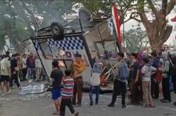 Demo Ricuh di Medan Berujung Pembakaran Pos Polisi, 19 Orang Ditangkap<