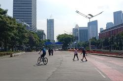 Penampakan Warga Olahraga di CFD Sudirman-Thamrin, Jakarta Terpantau Kondusif