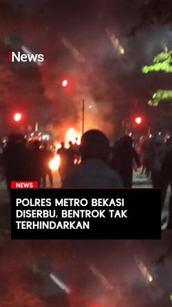 Polres Metro Bekasi Kota Diserbu Bentrok Tak Terhindarkan