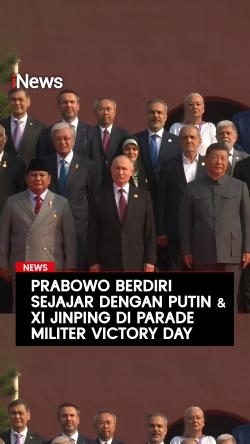 Prabowo Sejajar dengan Presiden Putin dan Xi Jinping di Parade Militer