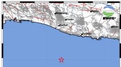 Pusat Gempa Terkini 2 Menit yang Lalu Magnitudo 3,1 Guncang Gunungkidul DIY<