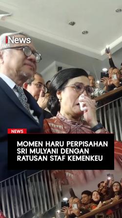 Momen Haru Perpisahan Sri Mulyani dengan Staf Kemenkeu