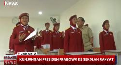 Sambut Prabowo, Murid Sekolah Rakyat Berseragam Lengkap dengan Baret