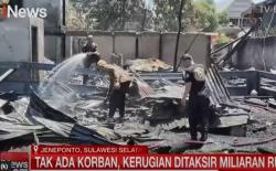 Kebakaran Hanguskan 5 Rumah di Jeneponto, Puluhan Ternak Terpanggang