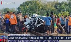 Kecelakaan Chevrolet Spin Tertabrak KA Bangunkarta di Indramayu, Pasutri Luka-Luka<