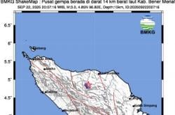 Pusat Gempa Hari Ini 2 Menit yang Lalu Guncang Bener Meriah, Cek Magnitudonya<