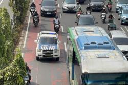 Suasana Jalan Gatot Subroto Jakarta, Tak Ada Suara Sirene Tot Tot Wuk Wuk