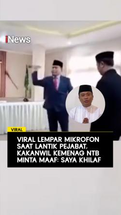 Viral Lempar Mikrofon saat Lantik Pejabat, Kakanwil Kemenag NTB Minta Maaf: Saya Khilaf