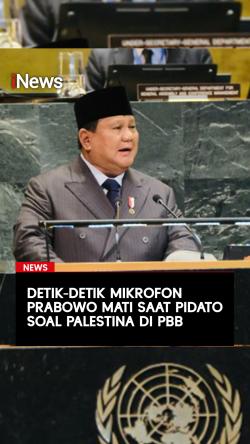 Detik-Detik Mikrofon Prabowo Mati saat Pidato soal Palestina di PBB