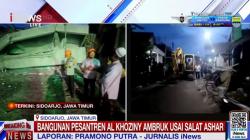 Bangunan di Ponpes Sidoarjo Ambruk, Alat Berat Dikerahkan Evakuasi Korban dari Reruntuhan