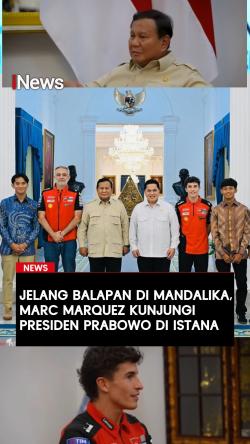 Jelang Balapan di Mandalika Marc Marquez Kunjungi Presiden Prabowo di Istana