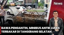 Mobil Antik Pengantin Terbakar di Jalan Graha Raya Tangsel