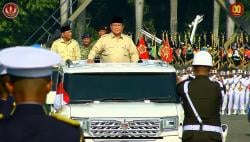 Prabowo Sapa Warga di HUT ke-80 TNI Pakai Maung Garuda Kesayangan, Ini Fotonya!