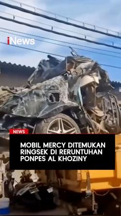 Mobil Mewah Mercy Ditemukan Ringsek di Reruntuhan Ponpes Al Khoziny
