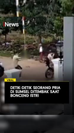 Detik-Detik Seorang Pria di Sumsel Ditembak saat Bonceng Istri