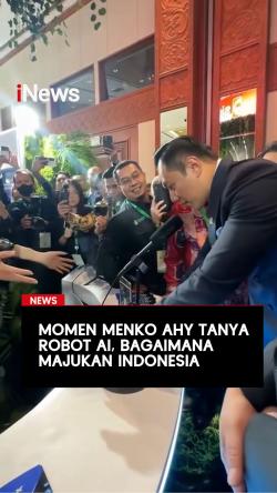 Momen Menko AHY Tanya Robot AI, Bagaimana Majukan Indonesia