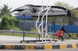 Penampakan Tugu Gabus di Tambun Bekasi yang Viral