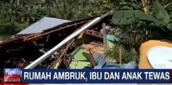 Pilu! Ibu dan Anak Tewas Tertimpa Reruntuhan Rumah Ambruk di Balikpapan<