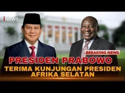 Momen Presiden Prabowo Sambut Hangat Presiden Afrika Selatan Cyril Ramaphosa di Istana Merdeka
