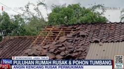 Angin Kencang dan Hujan Deras Terjang Bondowoso, Puluhan Rumah Rusak<