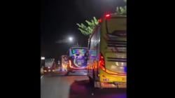 Viral Bus Malam Ugal-ugalan di Jalur Pantura Situbondo, Bermanuver Kecepatan Tinggi<