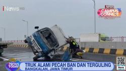 2 Truk Kecelakaan di Jembatan Suramadu, Sopir Dievakuasi ke Rumah Sakit<