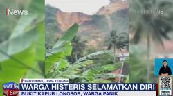 Detik-Detik Menegangkan Bukit Kapur Longsor di Banyumas Timpa Rumah, Warga Panik Histeris<