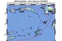 Gempa Besar M6,8 Guncang Tanimbar Maluku, Terasa di Sorong hingga Nabire<