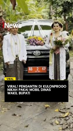 Viral Pengantin di Kulonprogo Nikah Pakai Mobil Dinas Wakil Bupati 