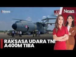 Raksasa Udara TNI A400M Tiba Disambut Tradisi 'Water Salute' 