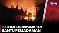 Kebakaran Hanguskan 27 Kamar di Ponpes Hidayatul Mubarokah Lebak Banten
