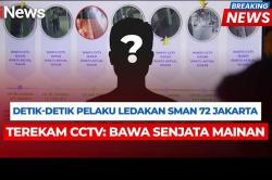 Terekam CCTV! Detik-Detik Pelaku Ledakan SMAN 72 Jakarta Bawa Tas Merah Misterius