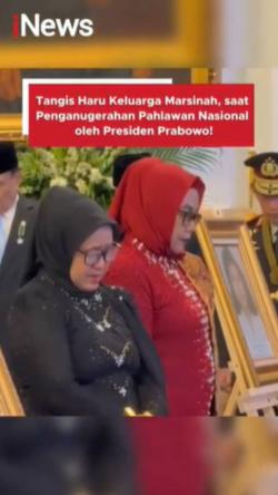 Tangis Haru Keluarga Marsinah saat Penganugerahan Pahlawan Nasional oleh Presiden Prabowo