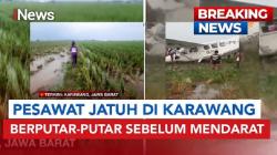 Pesawat Jatuh di Karawang Kejutkan Warga